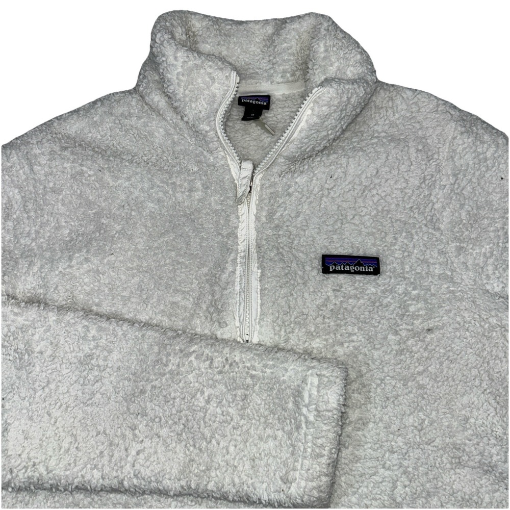 Patagonia Los Gatos Pullover Sherpa Fleece Quarter Zip Jacket Women Medium